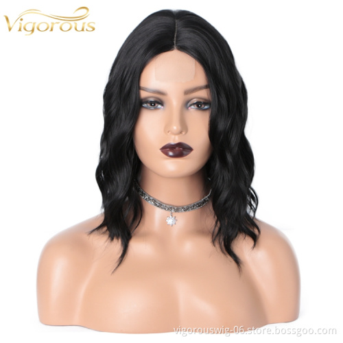 Vigorous Futura Hair Colored U Part Heat Friendly For Black Women Highlight Short Curly Wigs Synthetic Lace Front
